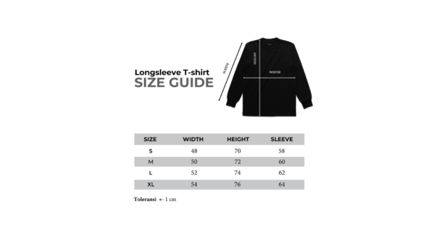 Size Information for All Long T-Shirt 1920 - 1080_